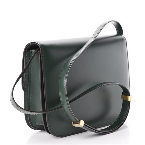 celine box forest green|CELINE Box Calfskin Classic Box Medium Flap Bag Forest .